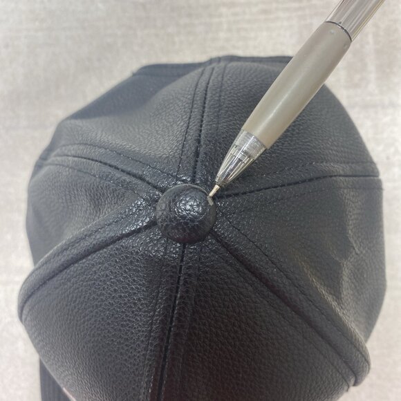 Brooklyn New York Baseball Cap Adjustable Hat Embroidered Logo Faux Leather - Picture 14 of 16